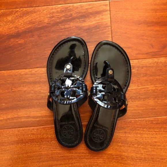 Tory Burch Shoes - TORY BURCH - Miller sandal black patent (Size 5.5)